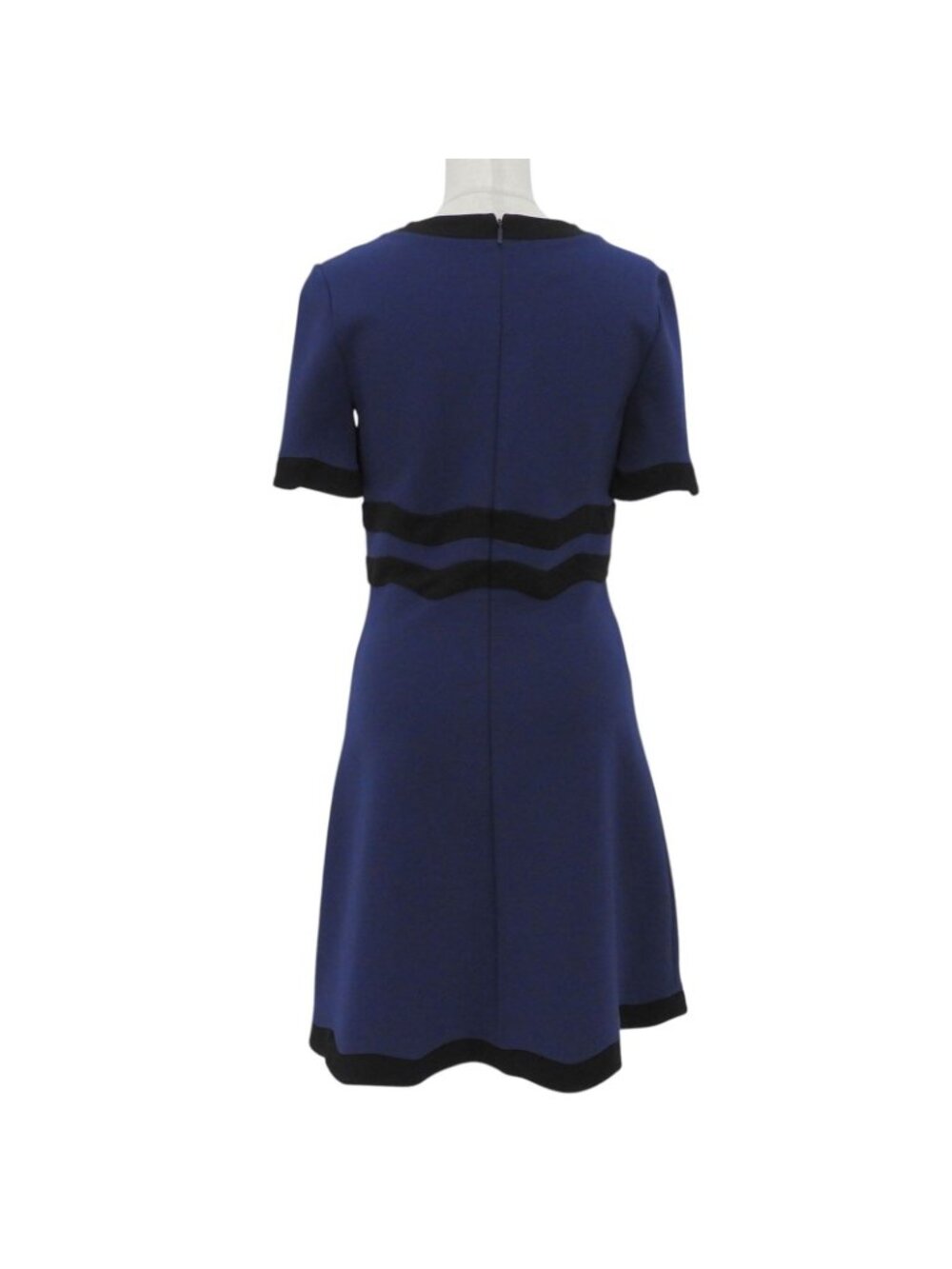 Gucci Bicolor Crew Neck Short Sleeve Dress Navy Black - Picture 3 of 9